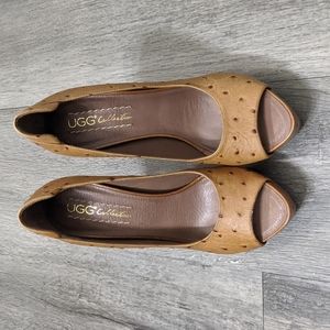 UGG Collection Textured Platform Heels